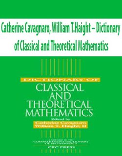 Catherine Cavagnaro, William T.Haight – Dictionary of Classical and Theoretical Mathematics