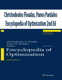 Christodoulos Floudas; Panos Pardalos – Encyclopedia of Optimization 2nd Ed