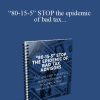 “80-15-5” STOP the epidemic of bad tax advisors that has cost real estate investors millions in dollars in taxes throughout the years!