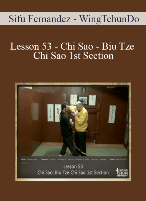 Sifu Fernandez - WingTchunDo - Lesson 53 - Chi Sao - Biu Tze Chi Sao 1st Section