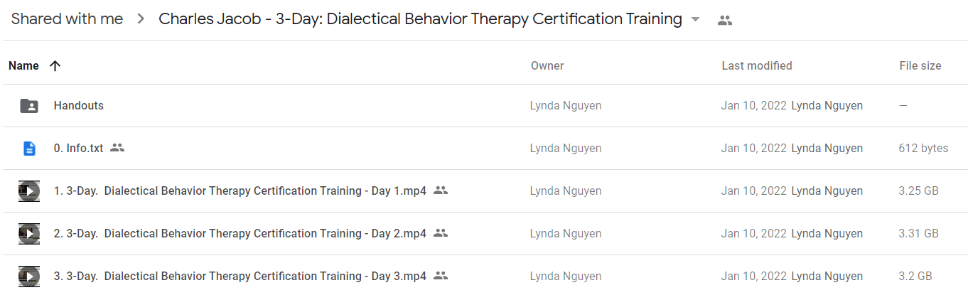Charles Jacob - 3-Day Dialectical Behavior Therapy Certification Training2