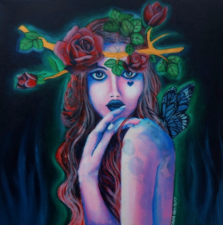 Shilpa Lalit - AMOUR SECRET 1 :- HOW TO PAINT A BEAUTIFUL GIRL USING ACRYLIC PAINTS ON CANVAS